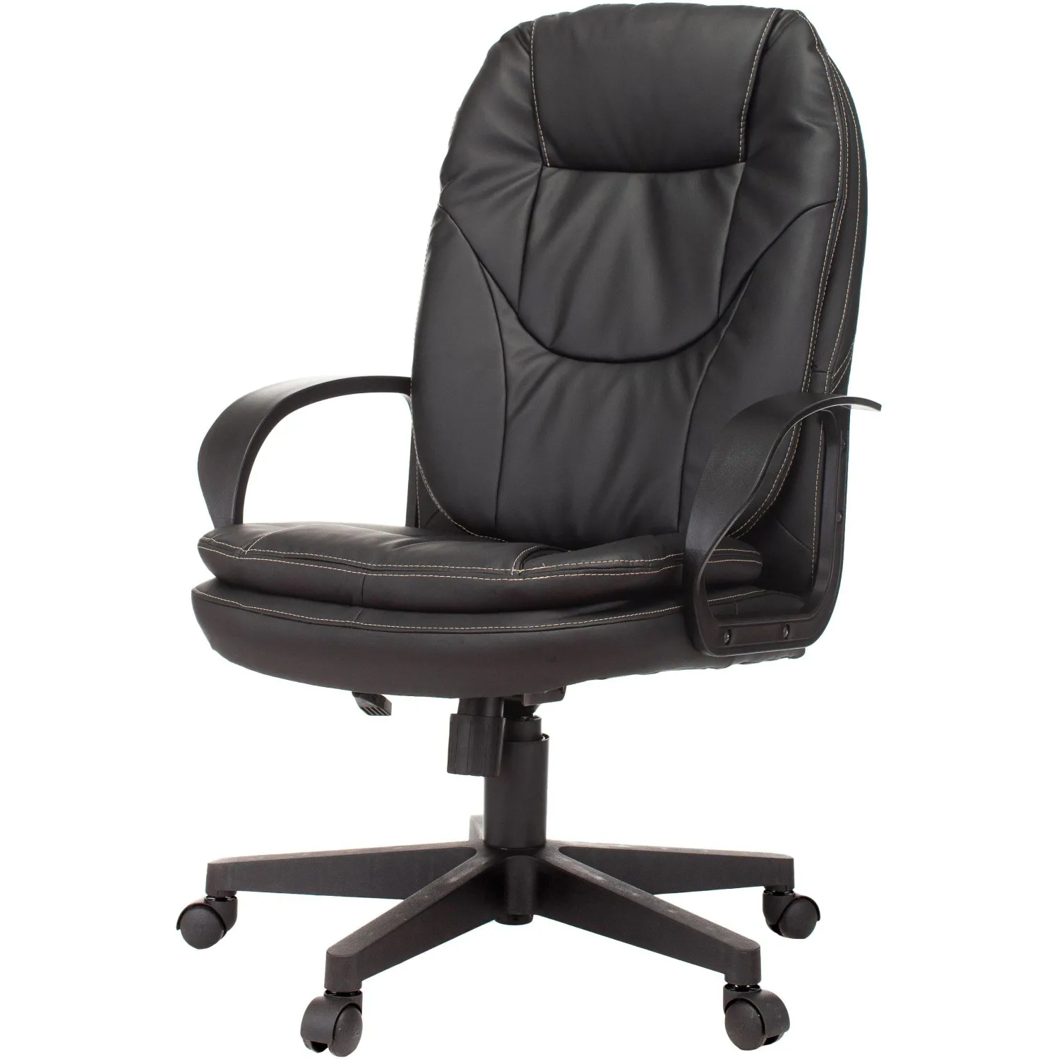 Кресло VB_Бюрократ CH-868LT черный эко.кожа крестов. пластик