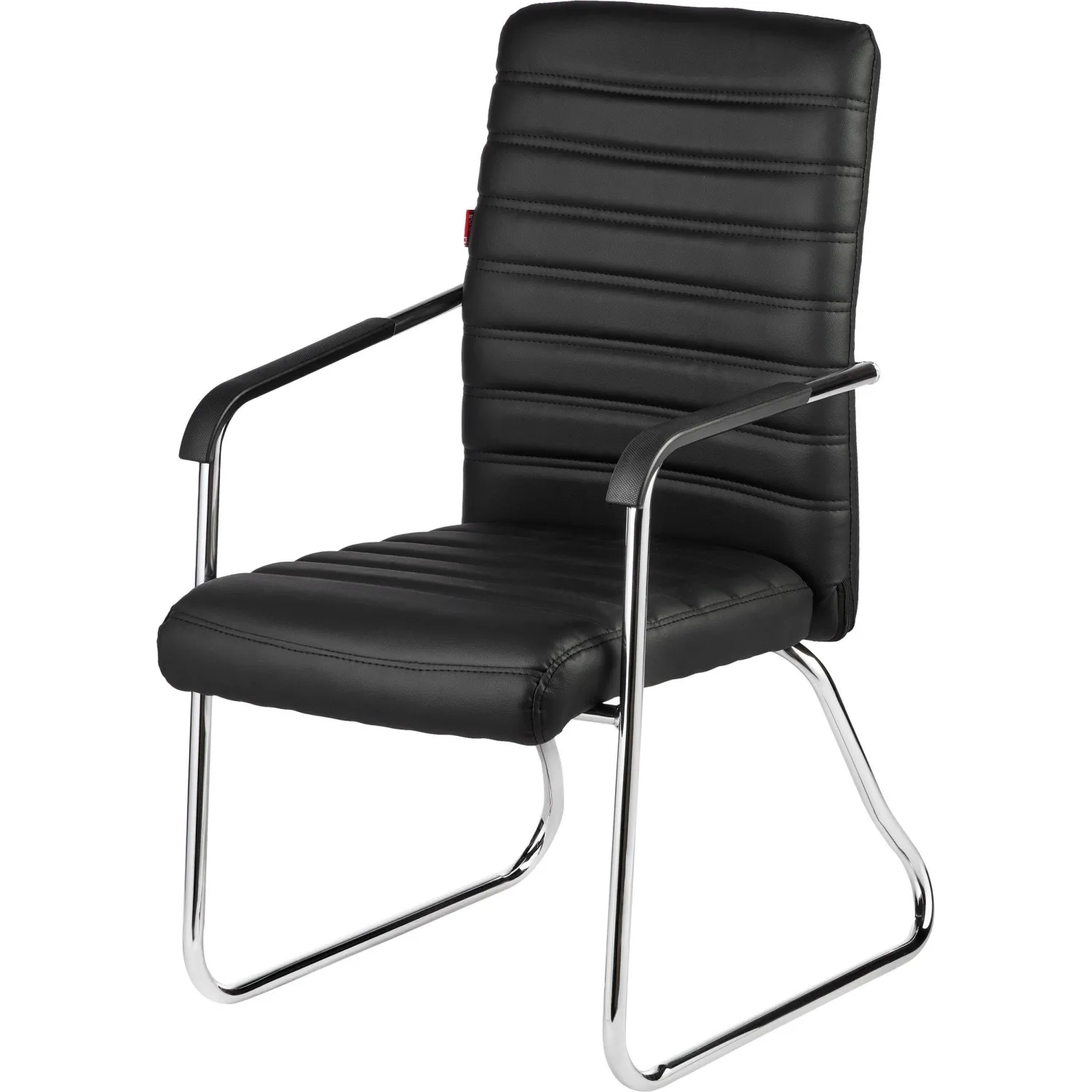 Конференц-кресло BN_TQ_Echair-806 VPU кожзам черный, хром