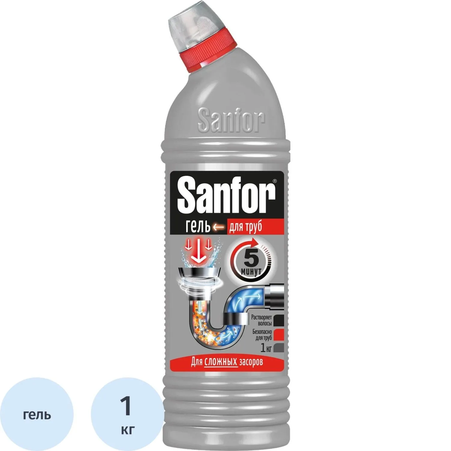 Средство для прочистки труб SANFOR, 1000гр, 1431433К