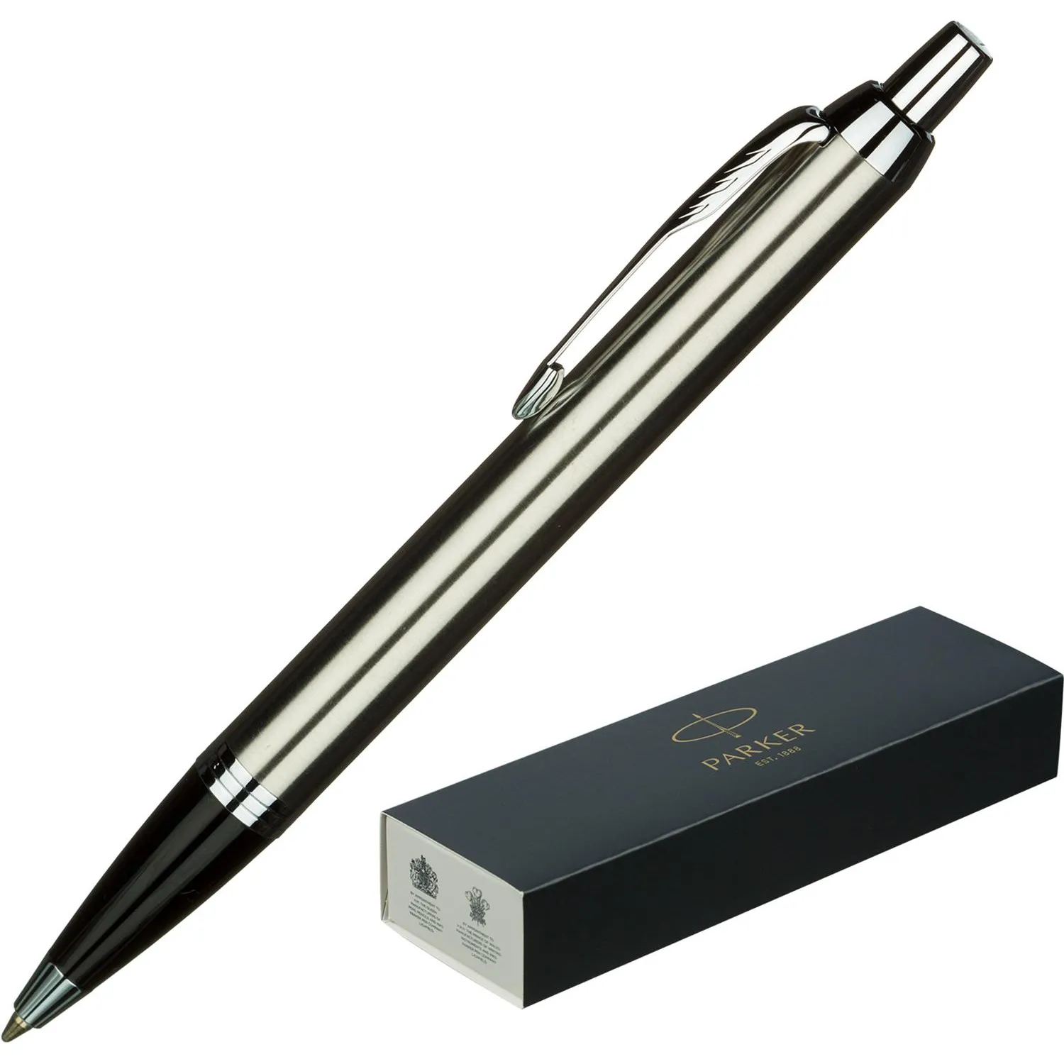 Ручка шариковая  Parker IM Stainless Steel CT,синий,Китай,2143631, 1371234К
