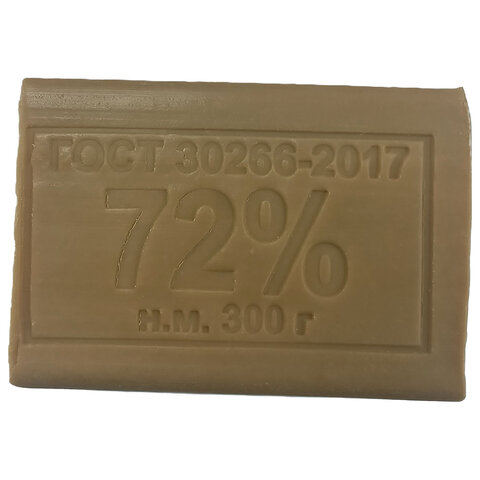 Мыло хозяйственное 72% 300г (Меридиан), без упаковки, МИНПРОМТОРГ ш/к транспортной уп