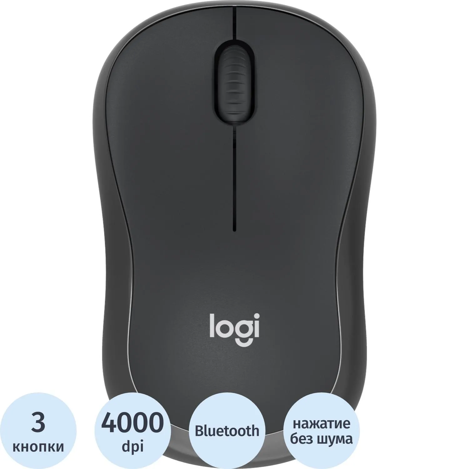 Мышь компьютерная Logitech M240 Bluetooth - GRAPHITE - SILENT, 1867519К