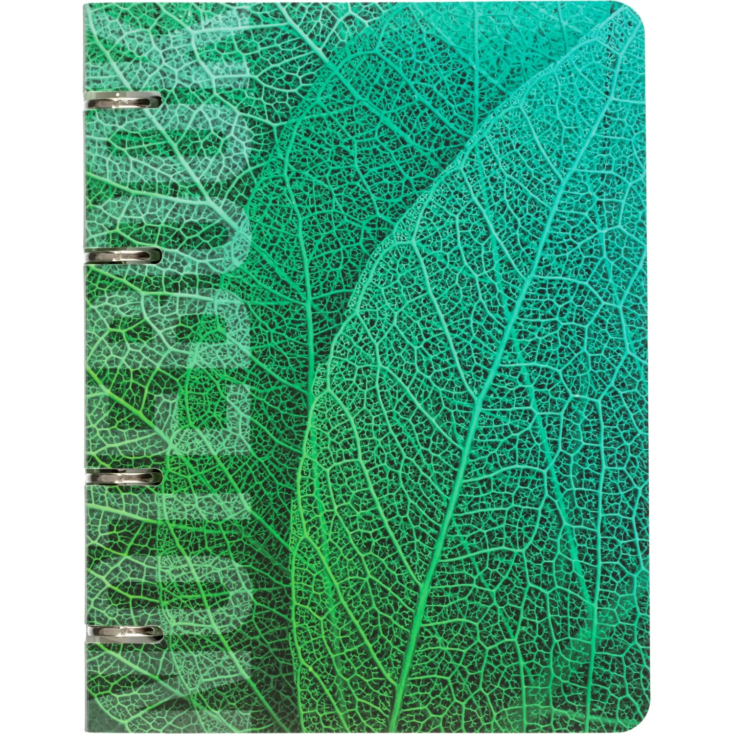 Тетрадь со сменным блоком  А5,120л,клет,кольца Листья