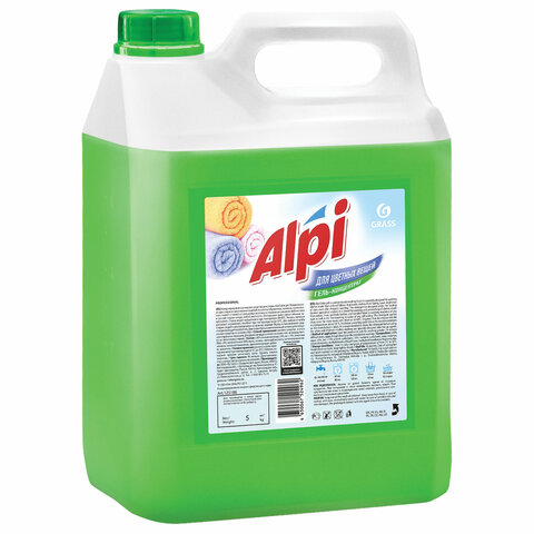 Гель для стирки цветного белья концентрированный нейтральный 5 л, GRASS ALPI, 125186