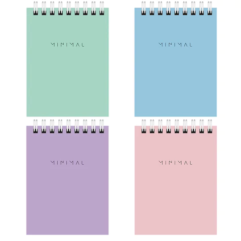 Блокнот МАЛЫЙ ФОРМАТ А7, 75х105 мм, 40 л., гребень, картон, клетка, BRAUBERG "Minimal Pastel", 116431