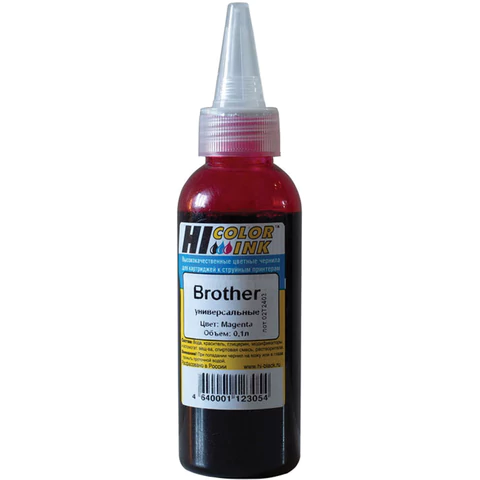 Чернила HI-BLACK для BROTHER (Тип B) универсальные, пурпурные, 0,1 л, водные, HB-BR-M-100ML