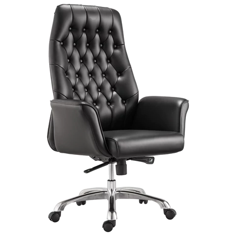 Кресло офисное BRABIX PREMIUM "Legacy EX-750", синхромеханизм, алюминий, экокожа, черное, 532492