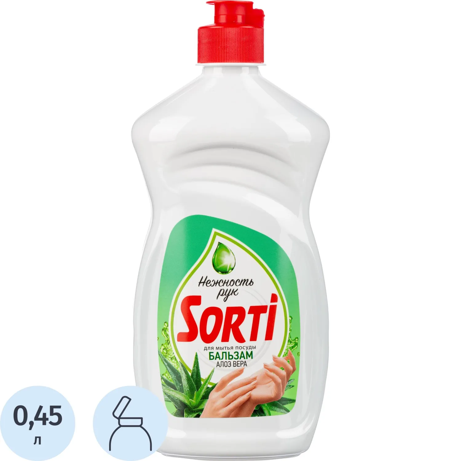 Средство для мытья посуды SORTI бальзам с алоэ вера 450г, 1461959К