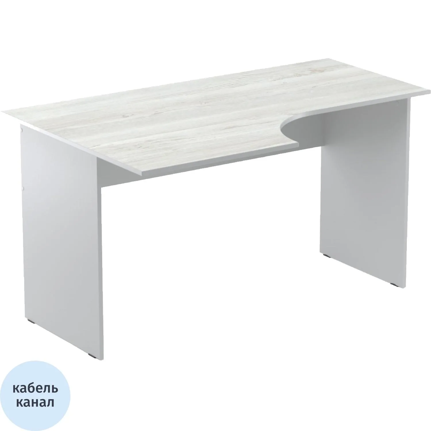 Стол эргономичный Easy St LT 16/16 01001800 лев сосна/сер 1400x900/600x740