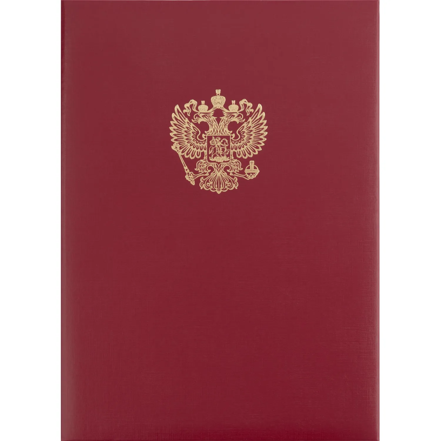 Папка адресная с ОРЛОМ бумвинил с поролоном красная, 130286К