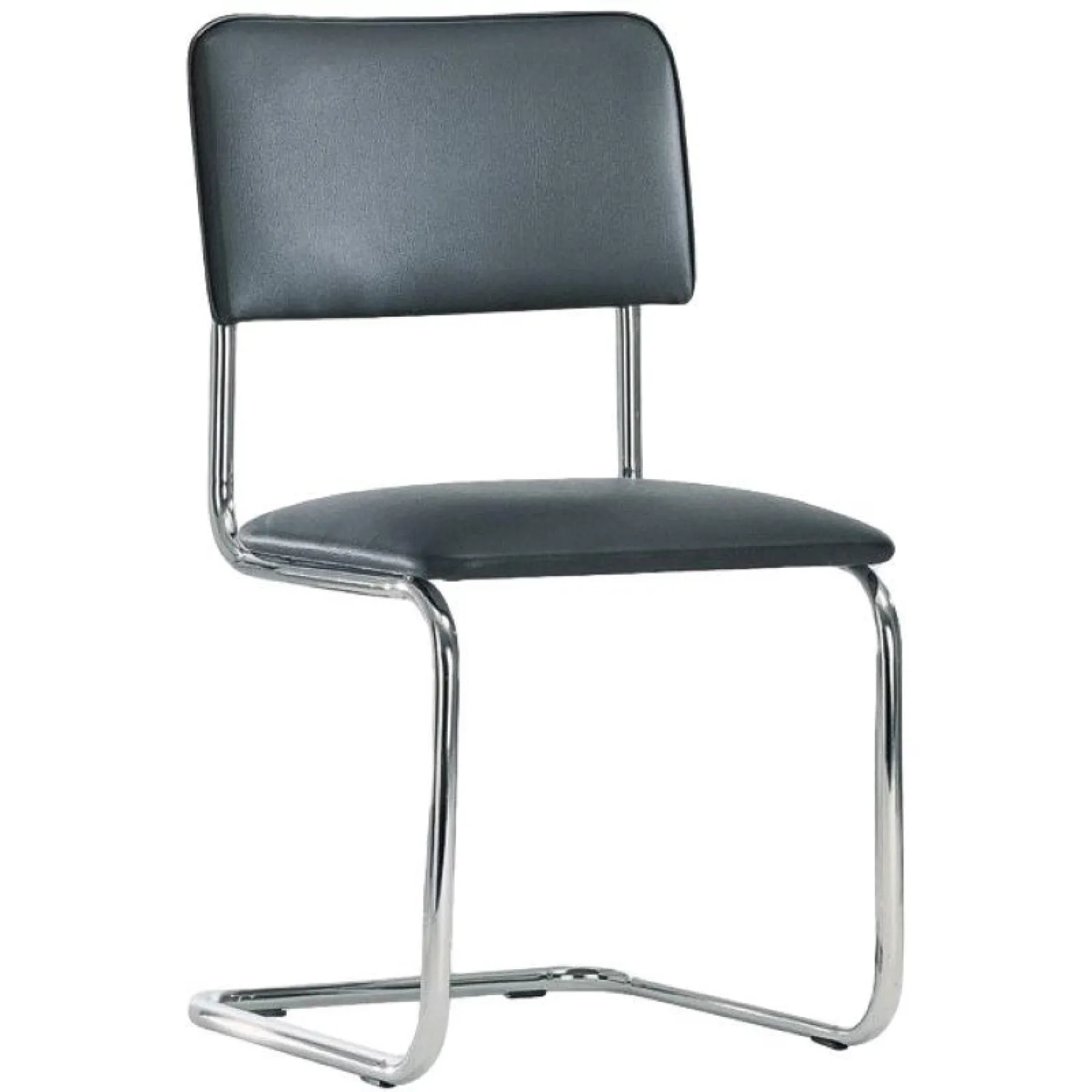 Стул 1L5_FA_Silwia каркас хром, к/з черный V4/DO350