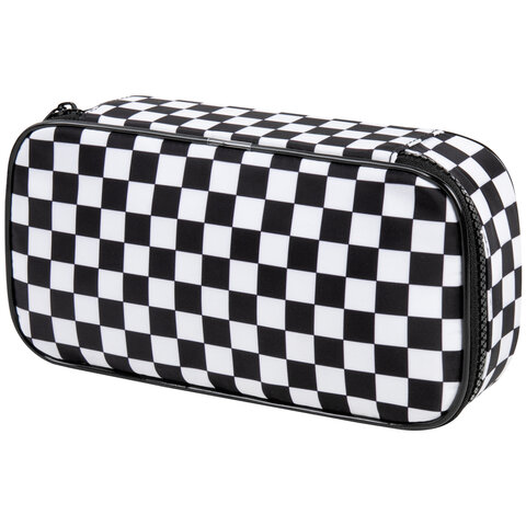 Пенал-органайзер BRAUBERG, 1 отделение, полиэстер, 22x11,5x6 см, "Black and White", 271572