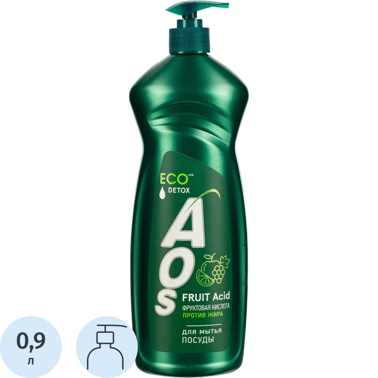 Средство для мытья посуды AOS ЭКО с Фруктовыми кислотами 900гр