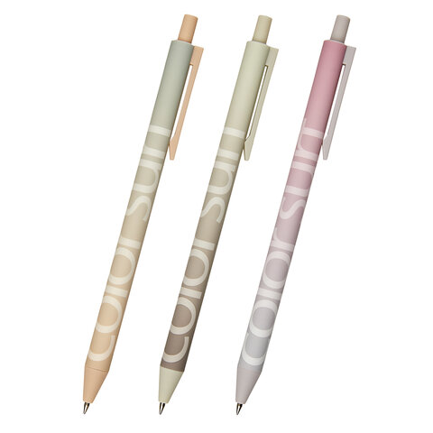 Ручка шариковая автоматическая BRUNO VISCONTI "Color Surf Morandi", СИНЯЯ, ассорти, 0,38 мм, 20-0281/52