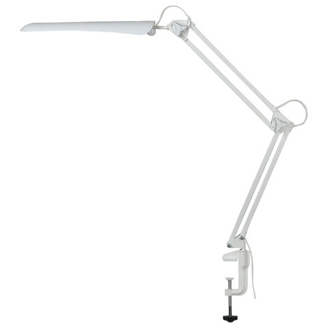 Настольная лампа светильник Гермес на струбцине, СВЕТОДИОДНАЯ, 8 Вт, белый