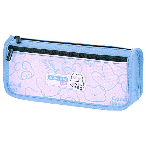 Пенал мягкий BRAUBERG KIDS, 2 отделения, полиэстер, "Bunny", 22x10x6 см, 273552
