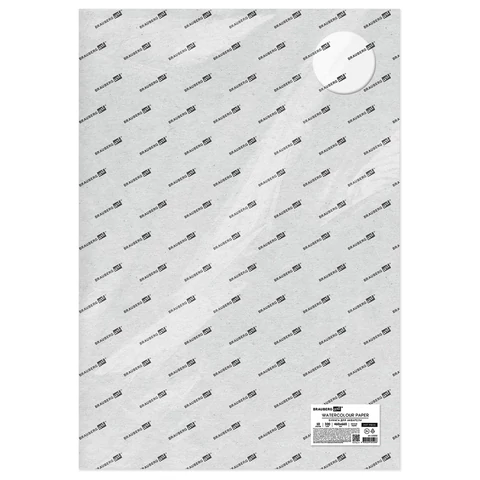 Бумага для акварели 300 г/м2 460x660 мм мелкое зерно, 10 листов, BRAUBERG ART PREMIERE, 113232