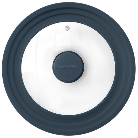 Крышка для любой сковороды и кастрюли универсальная 3 размера (16-18-20 см) антрацит, DASWERK (ДАСВЕРК), 607583