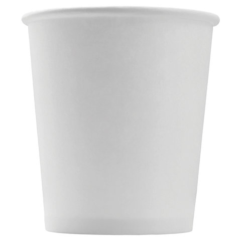 Стакан одноразовый бумажный 100 мл, КОМПЛЕКТ 60 шт., однослойный белый, холодное/горячее, ФОРМАЦИЯ, HB62-120-0000