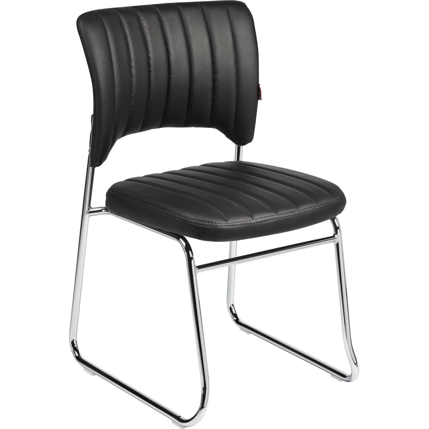 Стул BN_TQ_Стул Echair-809 VPU к/з черн,без подл., хром
