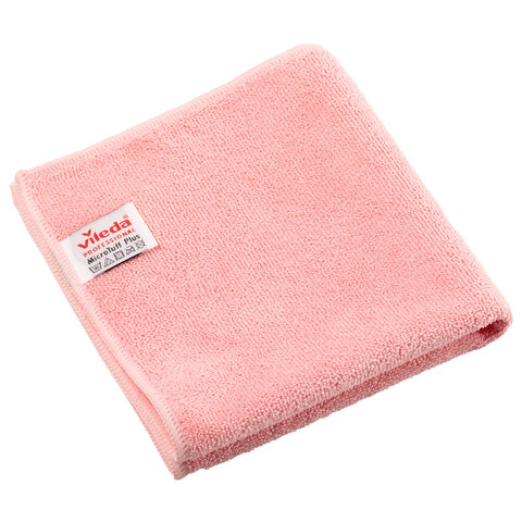 Салфетки VILEDA "МикроТафф Плюс" КОМПЛЕКТ 5шт, микрофибра, красный, 38*38см, 174201