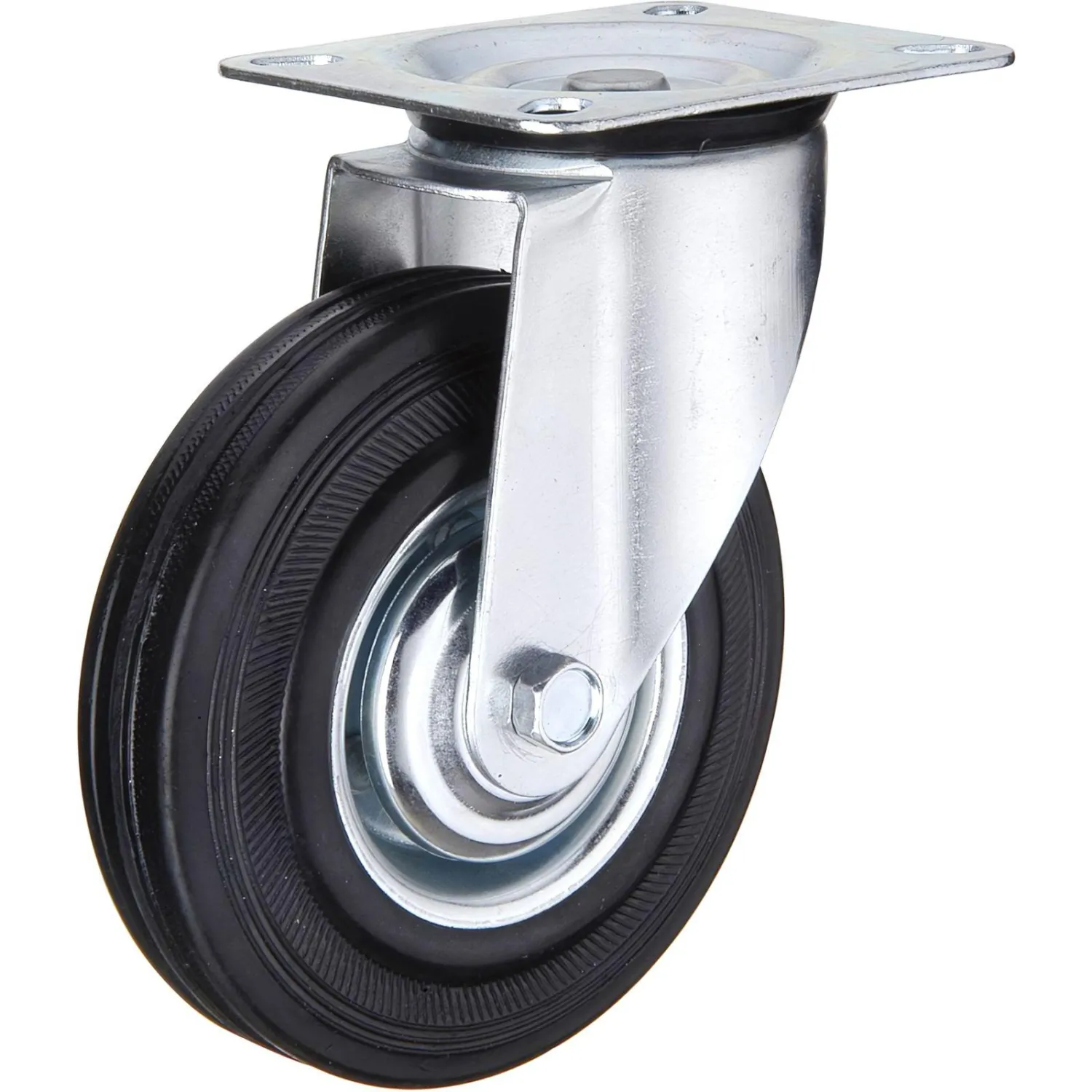 Колесо для тележки SC 200, повор, литая резина, без торм, 200мм