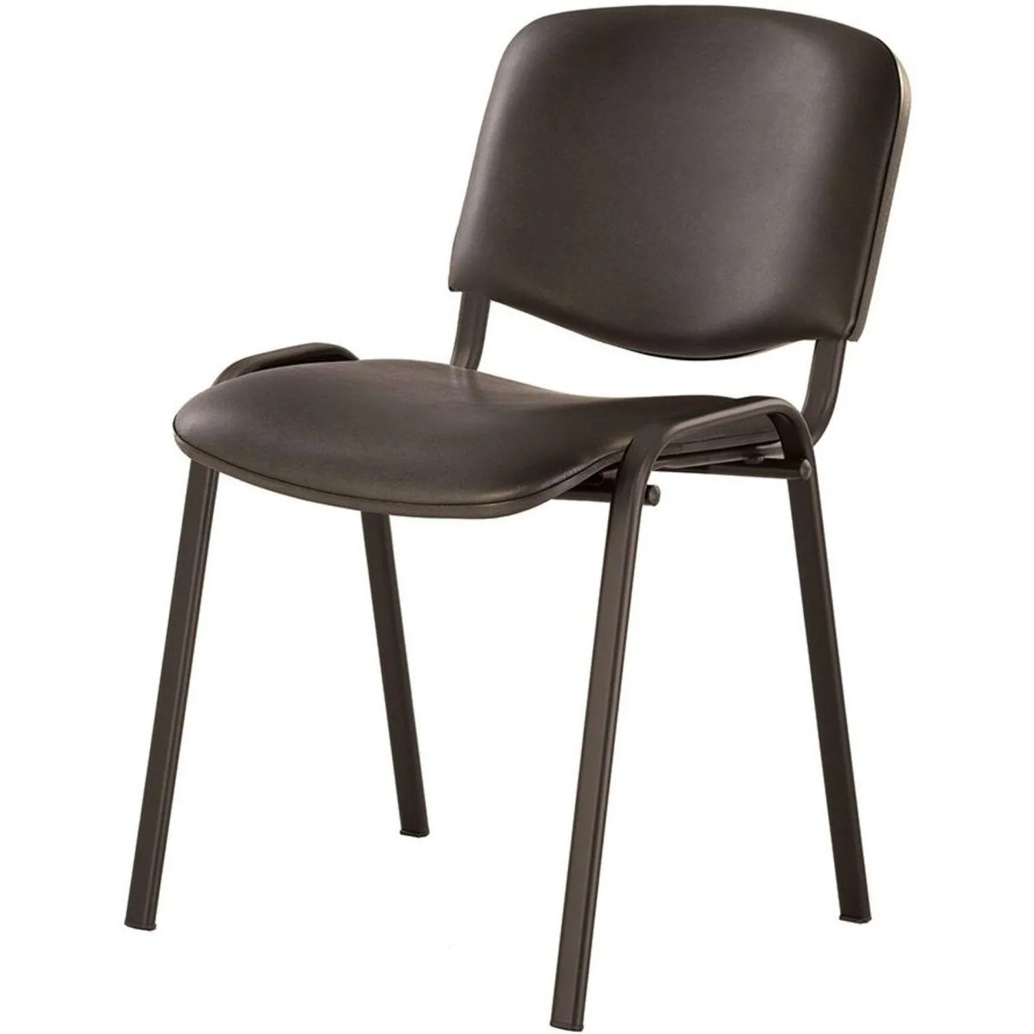 Стул 1L5_UA_EChair Rio(ИЗО/ISO) черн, к/з черный V-4