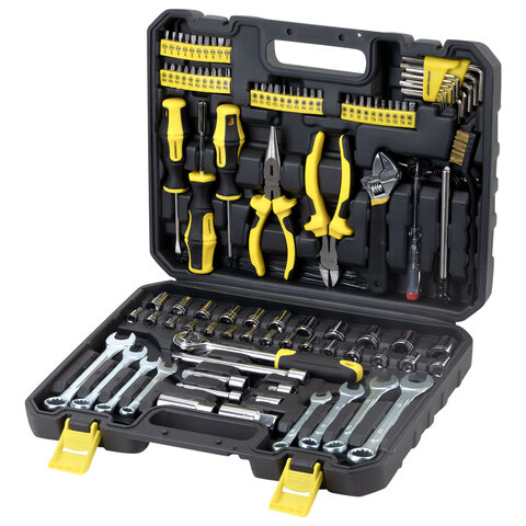 Набор инструментов для автомобиля, 122 предмета, пластиковый кейс, ГРАНДМАСТЕР, 671335