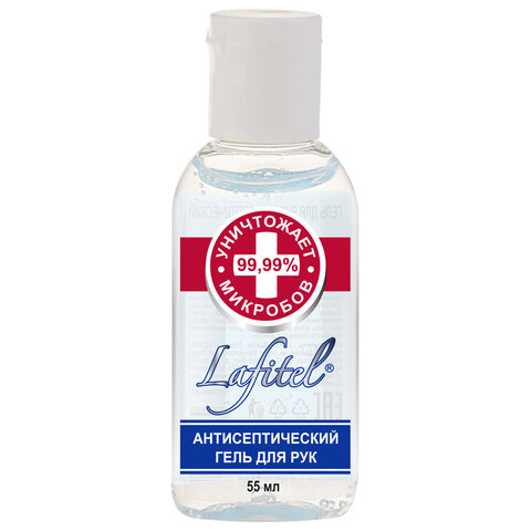 Антисептик-гель для рук (спирт 68%) 55мл LAFITEL (Лафитель), Алоэ, честный знак