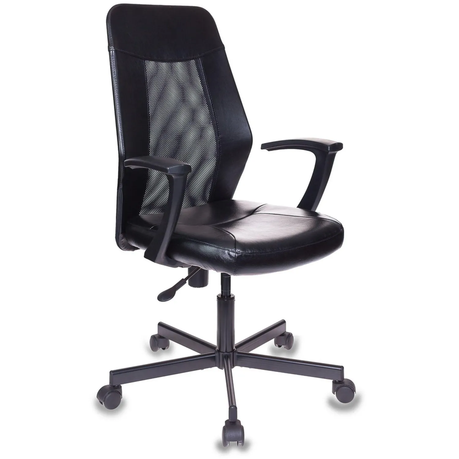 Кресло 1L5_VB_EChair-225 PTW к/з черный, сетка черная
