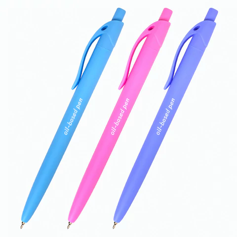 Ручка шариковая масляная автоматическая BRAUBERG "FRUITY Pastel", СИНЯЯ, корпус soft-touch, узел 0,7 мм, линия письма 0,35 мм, 142959